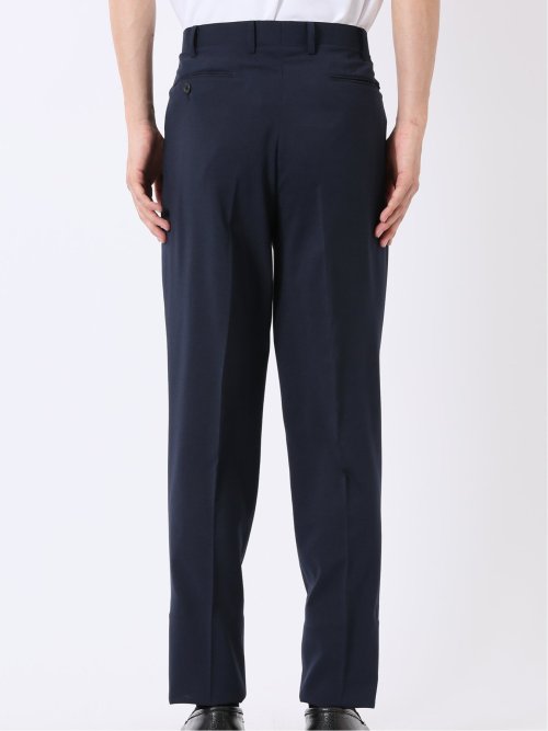 ストレッチ ウォッシャブル レギュラーフィット 2ボタン 2パンツ スーツ メランジ 紺