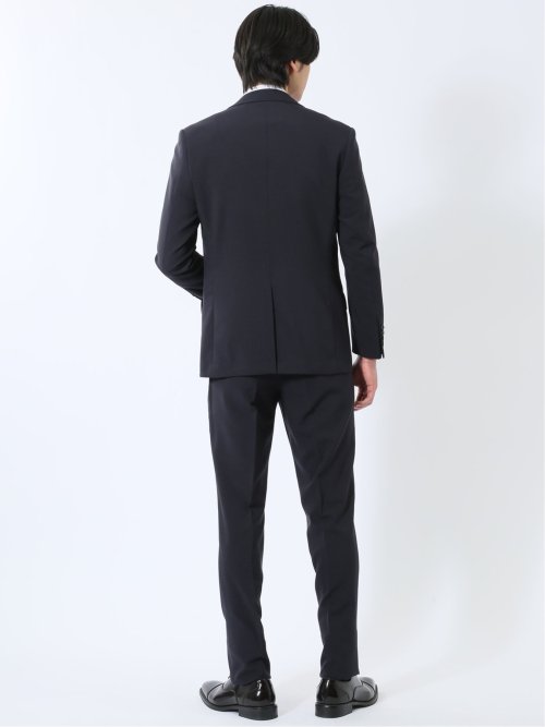 ストレッチウォッシャブル レギュラーフィット 2ボタン2ピース リクルートスーツ 紺無地