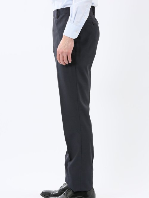 ストレッチウォッシャブル スリムフィット 2ボタン3ピーススーツ ストライプ紺