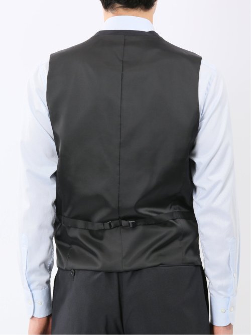 ストレッチ ウォッシャブル レギュラーフィット 2ボタン 3ピース スーツ チェック黒