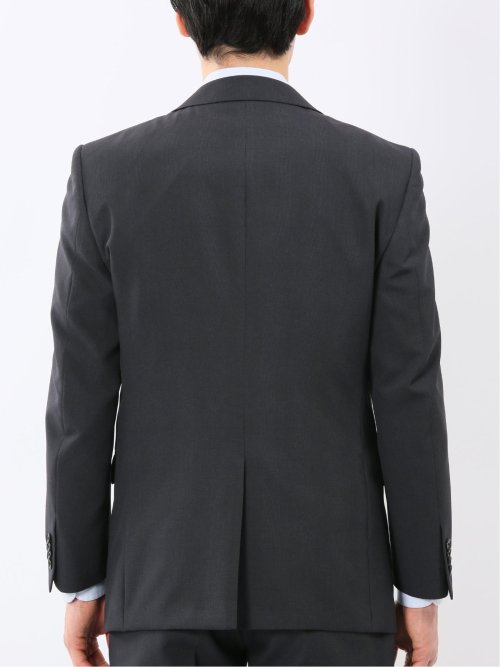 ストレッチ ウォッシャブル レギュラーフィット 2ボタン 3ピース スーツ チェック黒