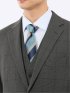 ウール調 ストレッチウォッシャブル レギュラーフィット 2ボタン3ピーススーツ チェックグレー