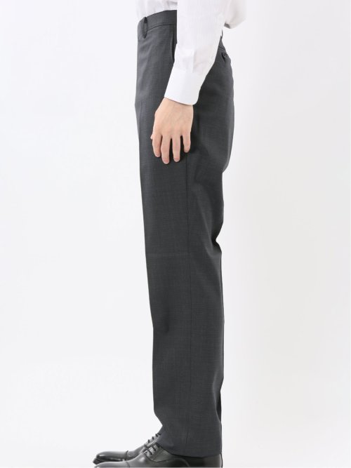 光沢ウール混 レギュラーフィット 2ボタン2ピーススーツ 組織グレー