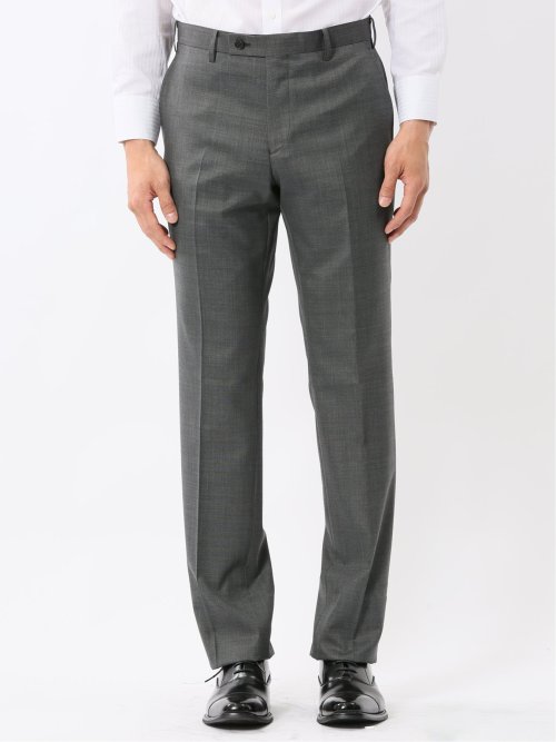 光沢ウール混 スリムフィット 2ボタン4ピース6WAYスーツ 組織紺