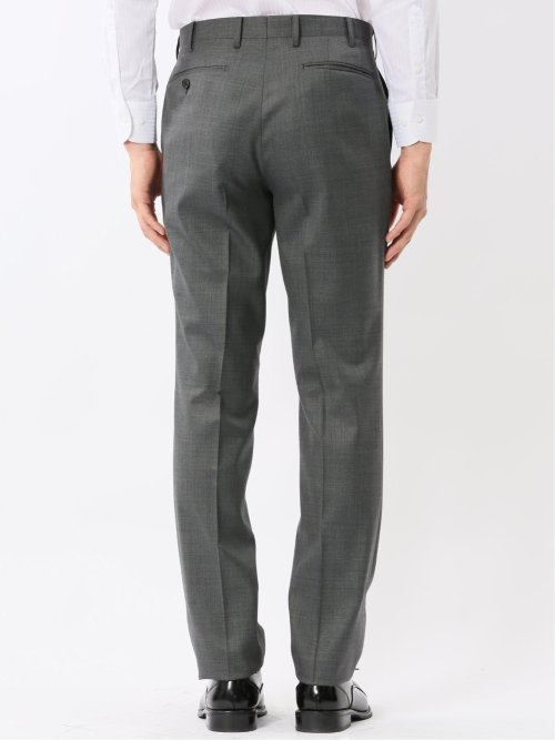 光沢ウール混 スリムフィット 2ボタン4ピース6WAYスーツ 組織紺