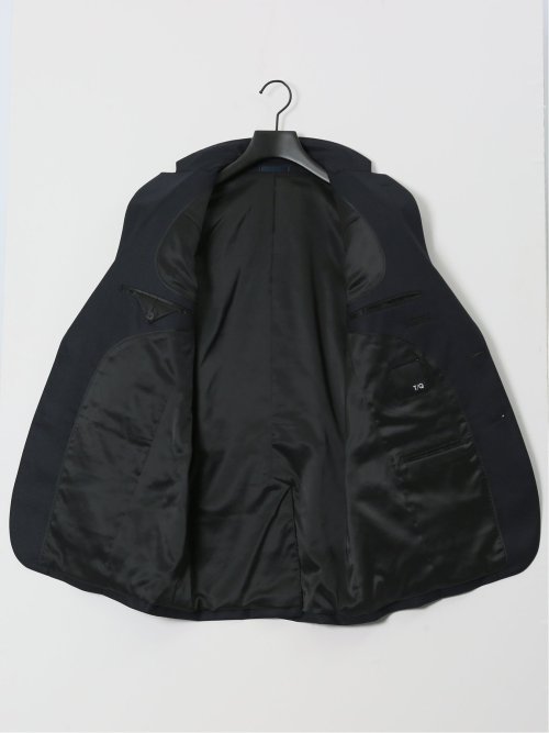 光沢ウール混 スリムフィット 2ボタン4ピース6WAYスーツ 組織紺