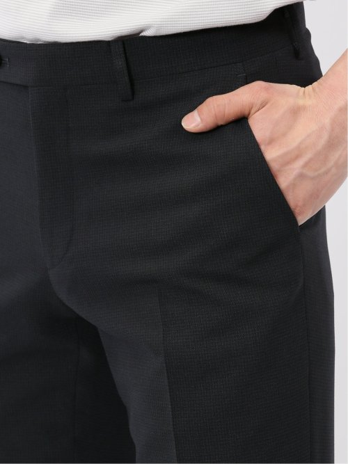 軽量 メッシュ レギュラーフィット 2ボタン 2ピース スーツ 組織 紺