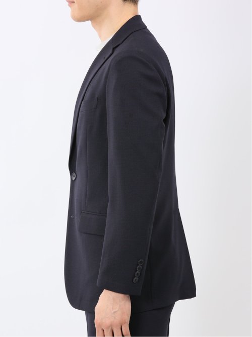 軽量 メッシュ レギュラーフィット 2ボタン 2ピース スーツ 組織 紺