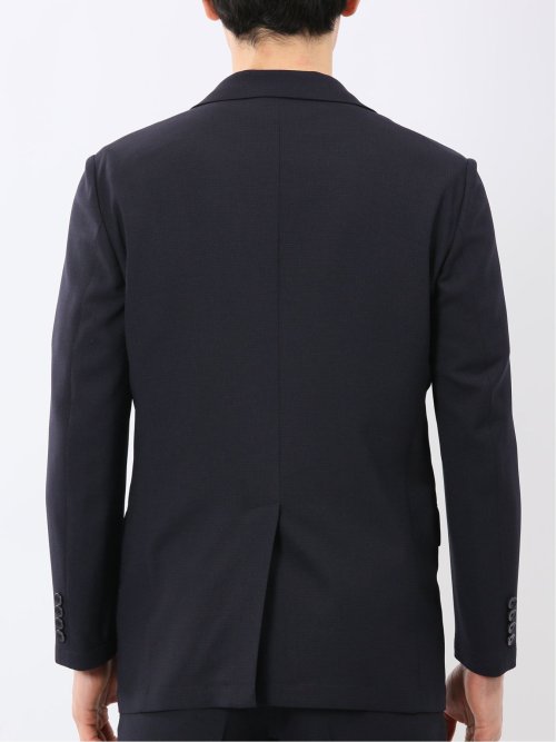 軽量 メッシュ レギュラーフィット 2ボタン 2ピース スーツ 組織 紺