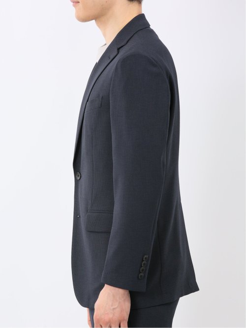 軽量 メッシュ レギュラーフィット 2ボタン 2ピース スーツ 組織 青