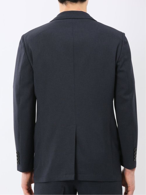 軽量 メッシュ レギュラーフィット 2ボタン 2ピース スーツ 組織 青