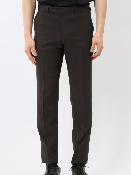 軽量 メッシュ レギュラーフィット 2ボタン 2ピース スーツ 組織 茶