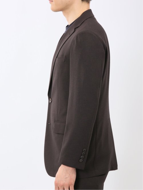 軽量 メッシュ レギュラーフィット 2ボタン 2ピース スーツ 組織 茶