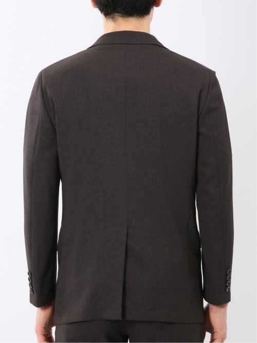 軽量 メッシュ レギュラーフィット 2ボタン 2ピース スーツ 組織 茶