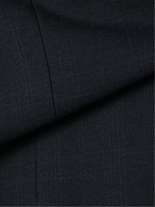 ストレッチウォッシャブル スリムフィット2ボタン2パンツスーツ 組織紺