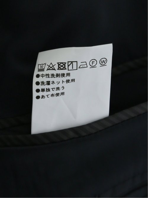 ストレッチウォッシャブル スリムフィット 2ボタン3ピーススーツ 組織紺