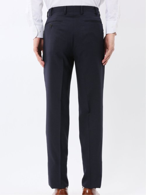 ストレッチウォッシャブル スリムフィット 2ボタン2ピーススーツ 組織紺