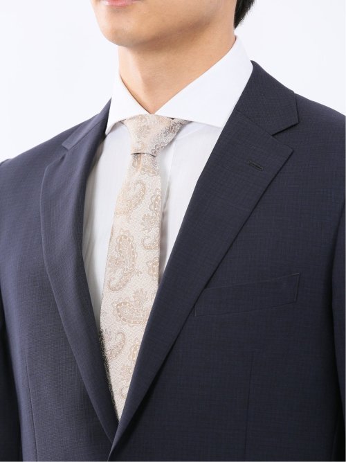 ストレッチウォッシャブル スリムフィット 2ボタン2ピーススーツ 組織紺