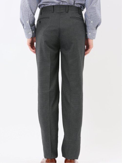 ウール調 ストレッチウォッシャブル レギュラーフィット 2ボタン2ピーススーツ 組織グレー