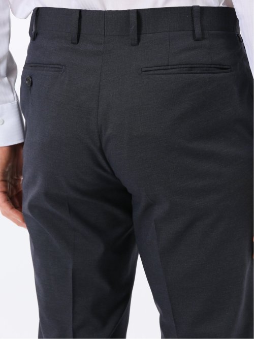 ストレッチウォッシャブル レギュラーフィット 2ボタン2ピーススーツ シャドーストライプ紺