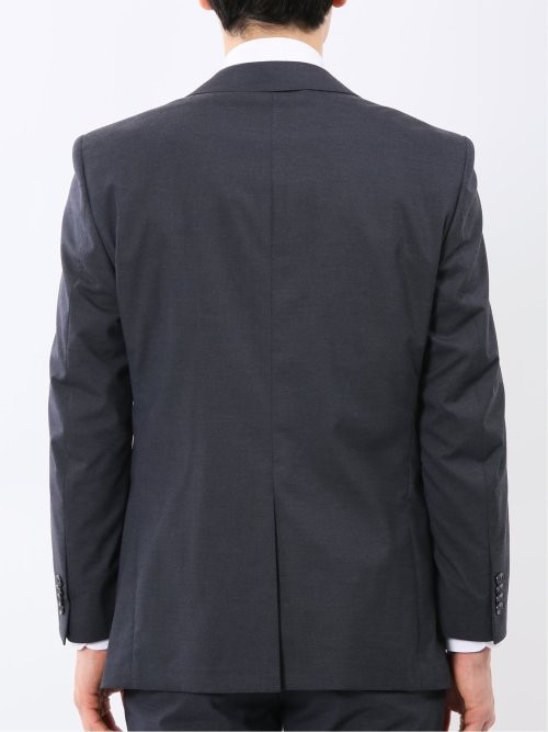 ストレッチウォッシャブル レギュラーフィット 2ボタン2ピーススーツ シャドーストライプ紺