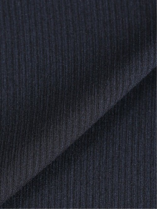 ストレッチウォッシャブル スリムフィット 2ボタン2パンツスーツ ストライプ紺