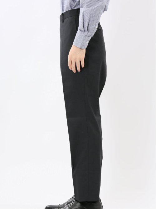 ウール調 ストレッチウォッシャブル レギュラーフィット 2ボタン2ピーススーツ ツイル黒