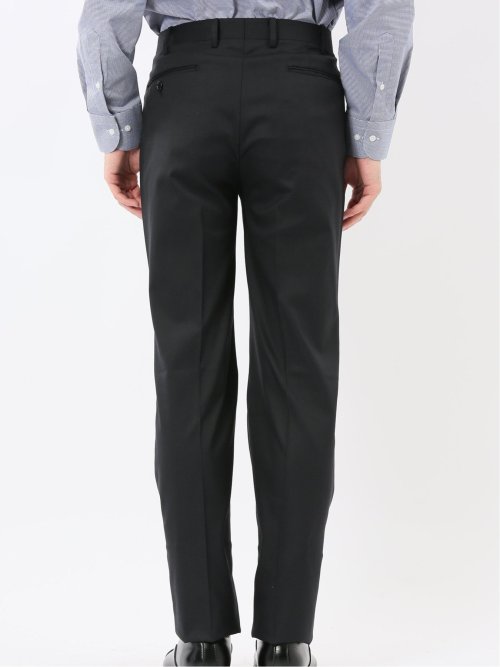 ウール調 ストレッチウォッシャブル レギュラーフィット 2ボタン2ピーススーツ ツイル黒