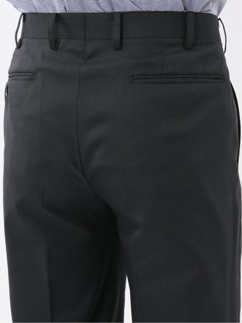 ウール調 ストレッチウォッシャブル レギュラーフィット 2ボタン2ピーススーツ ツイル黒