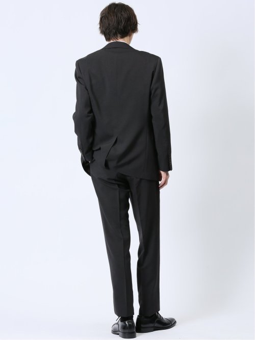 ストレッチウォッシャブル レギュラーフィット 2ボタン3ピーススーツ シャドーストライプグレー