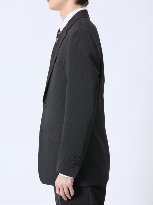 ストレッチウォッシャブル レギュラーフィット 2ボタン3ピーススーツ シャドーストライプグレー