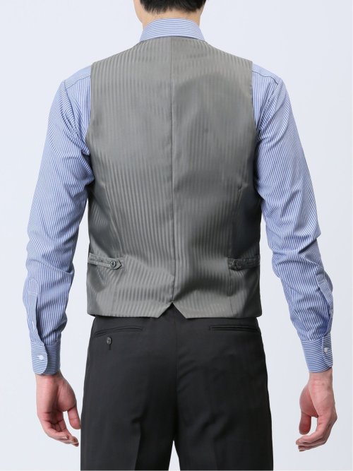 ストレッチウォッシャブル スリムフィット 2ボタン3ピーススーツ ソラーロ黒