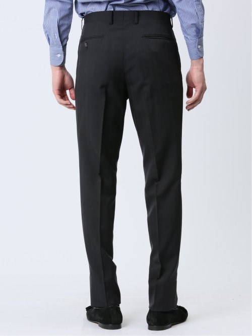 ストレッチウォッシャブル スリムフィット 2ボタン3ピーススーツ ソラーロ黒