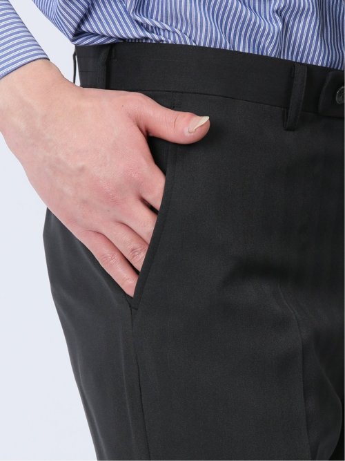 ストレッチウォッシャブル スリムフィット 2ボタン3ピーススーツ ソラーロ黒