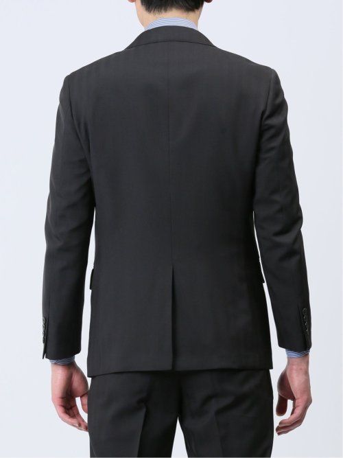 ストレッチウォッシャブル スリムフィット 2ボタン3ピーススーツ ソラーロ黒