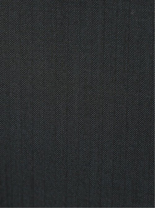 ウール混 スリムフィット 2ボタン3ピーススーツ 杢ヘリンボン紺