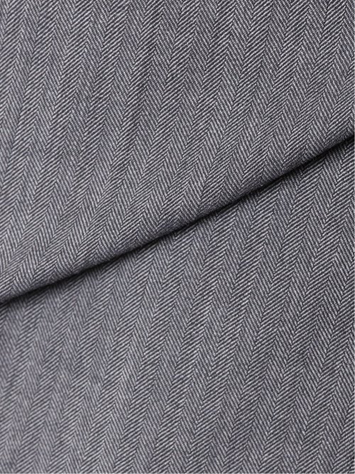 ウール混 スリムフィット 2ボタン3ピーススーツ ヘリンボングレー