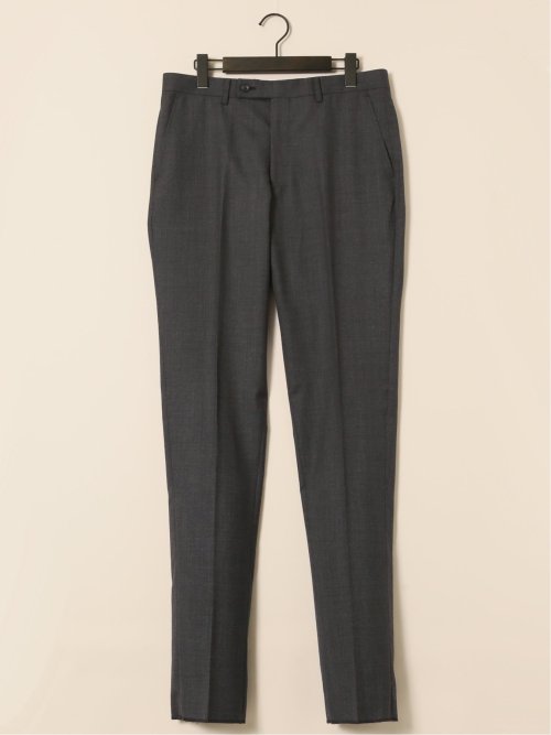 シルク混ウール レギュラーフィット 2ボタン3ピーススーツ 無地グレー