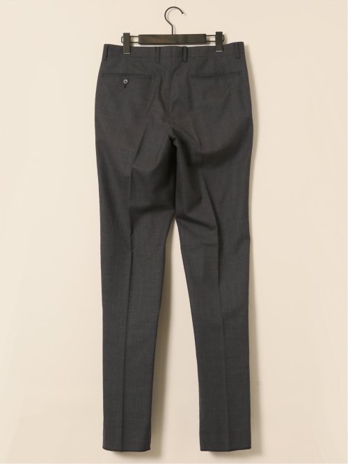 シルク混ウール レギュラーフィット 2ボタン3ピーススーツ 無地グレー