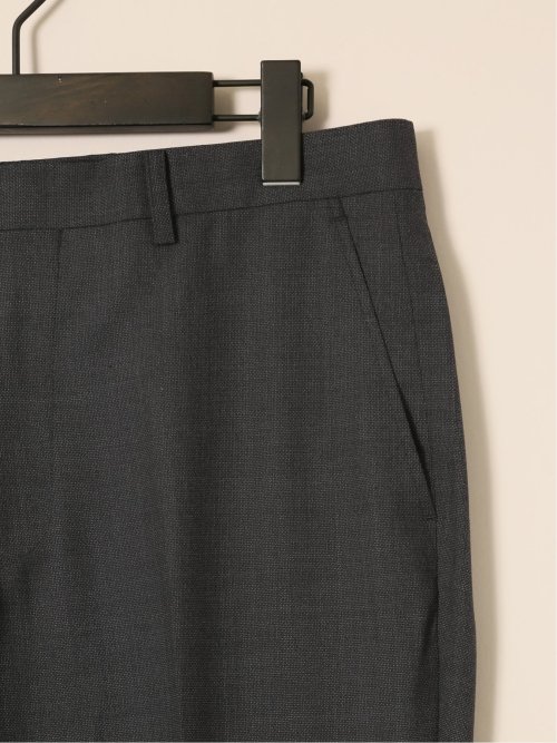 シルク混ウール レギュラーフィット 2ボタン3ピーススーツ 無地グレー