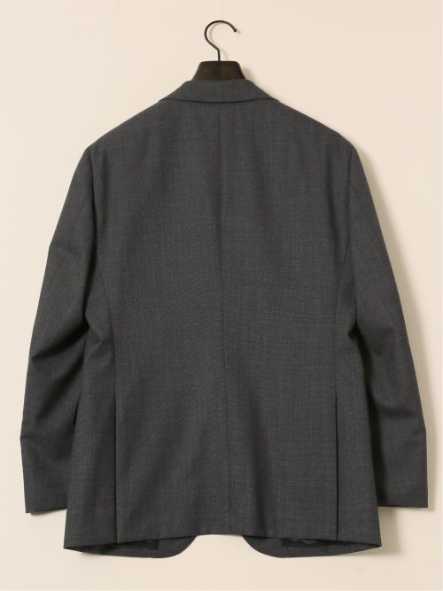 シルク混ウール レギュラーフィット 2ボタン3ピーススーツ 無地グレー