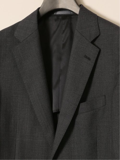 シルク混ウール レギュラーフィット 2ボタン3ピーススーツ 無地グレー