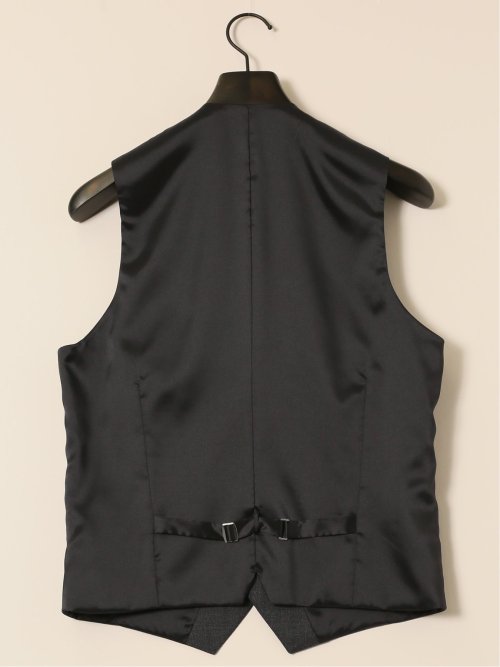 シルク混ウール レギュラーフィット 2ボタン3ピーススーツ 無地グレー