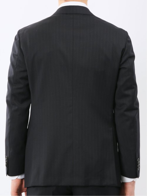 マルゾット ウール レギュラーフィット 2ボタン 2ピース スーツ ストライプ紺