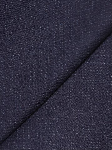 シルク混ウール レギュラーフィット 2ボタン3ピーススーツ 杢紺