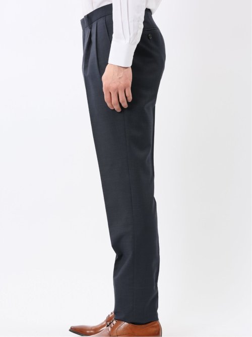 マルゾット ウール レギュラーフィット ダブル 2ピース スーツ 組織紺