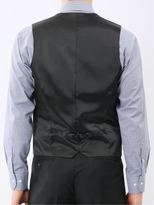 マルゾット ウール レギュラーフィット 2ボタン 3ピース スーツ 組織黒