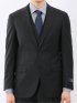 マルゾット ウール レギュラーフィット 2ボタン 3ピース スーツ 組織黒