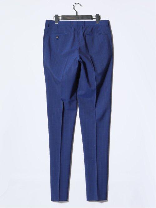 マルゾット/Marzotto ウール混 レギュラーフィット 2ボタン3ピーススーツ ストライプ青