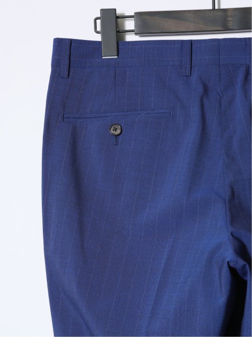 マルゾット/Marzotto ウール混 レギュラーフィット 2ボタン3ピーススーツ ストライプ青